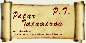 Petar Tatomirov vizit kartica
